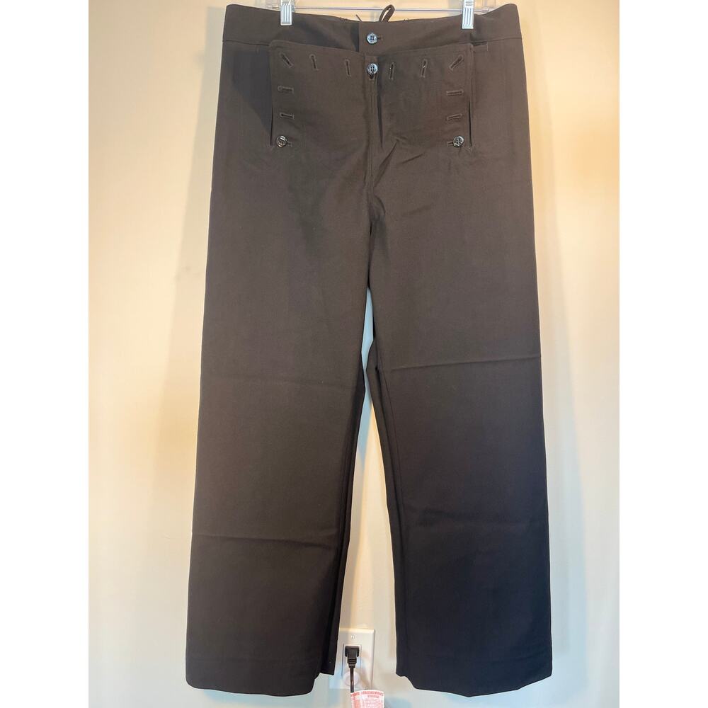 DSCP US Military Dress Pants Mens 38R Black Navy Button Army Uniform Trousers